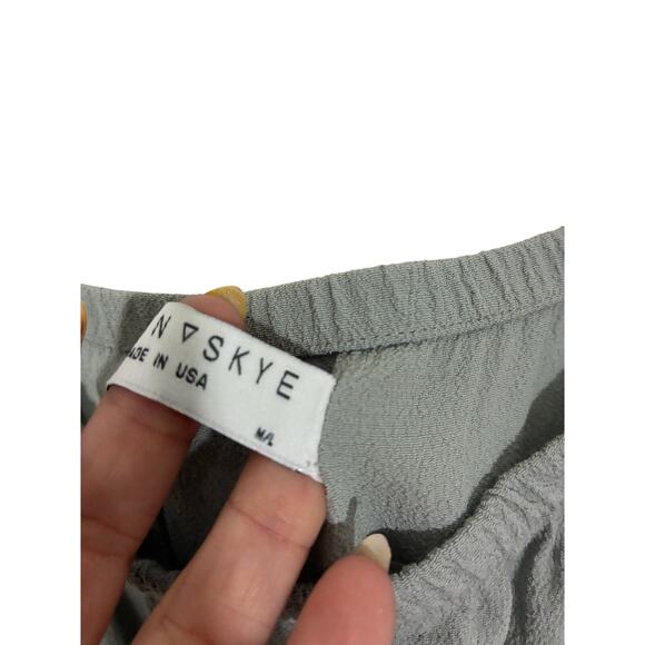 Flynn Skye Karlie Bodysuit Womens M/L Off White Tie Shoulders Preppy Minimalist - Picture 5 of 6